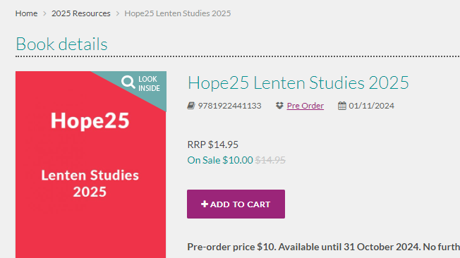 Hope25 Lenten Studies Book